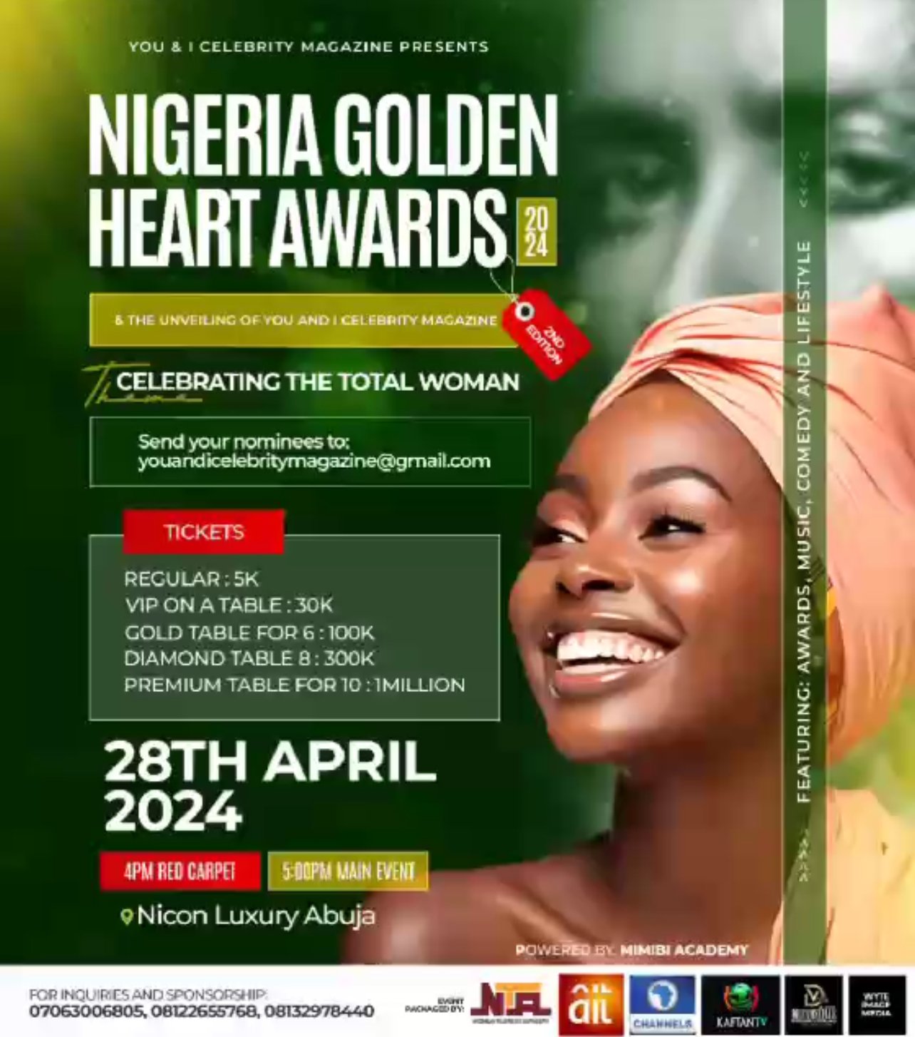 Nigeria Star Golden Heart Awards 2024 To Honor Outstanding Women In April